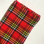 Red African Maasai Shuka Yellow Plaid Throw Blanket