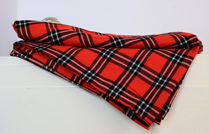 Red & White Plaid Original African Maasai Shuka
