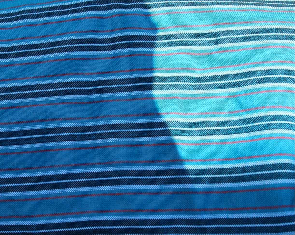Blue Striped Maasai Shuka Wrap Throw