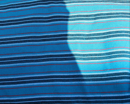 Blue Striped Maasai Shuka Wrap Throw