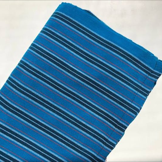 Blue Striped Maasai Shuka Wrap Throw