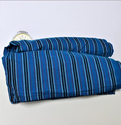 Blue Striped Maasai Shuka Wrap Throw