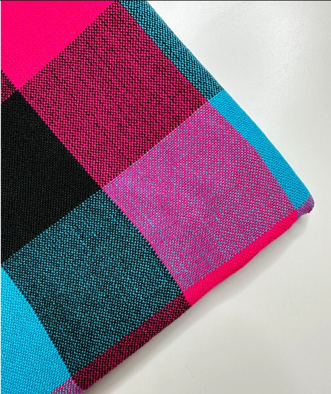 Blue and Pink Checkered Maasai Shuka Wrap Throw