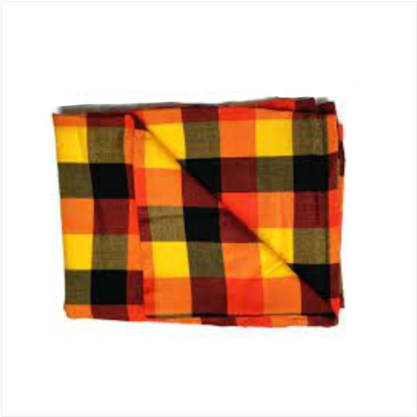 Red, Yellow, Black Checkered Maasai Shuka Wrap Throw