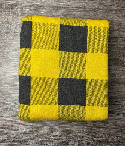 Black and Yellow Maasai Shuka - Checkered Wrap throw
