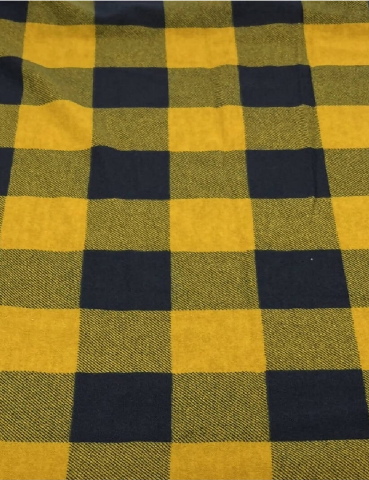 Black and Yellow Maasai Shuka - Checkered Wrap throw