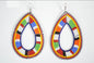 African maasai beaded hoop earrings