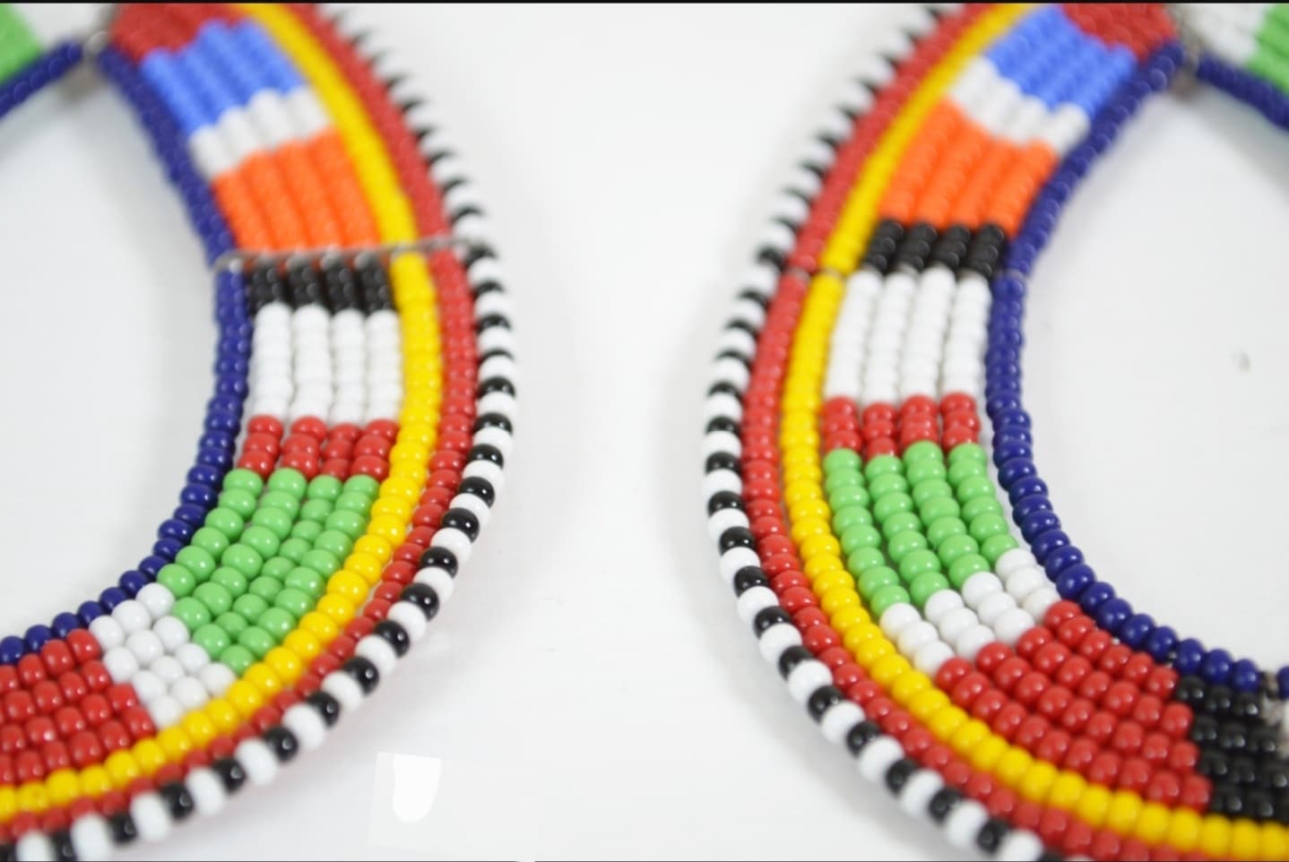 African maasai beaded hoop earrings